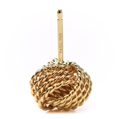 Tiffany 18K Yellow Gold Twist Knot Earrings 4 of 4