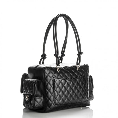 Chanel Calfskin Quilted Large Cambon Multipocket Reporter Black 3 of 9