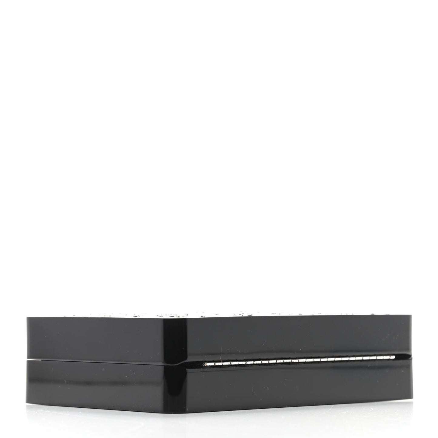 Plexiglass Crystal Minaudiere Clutch Black