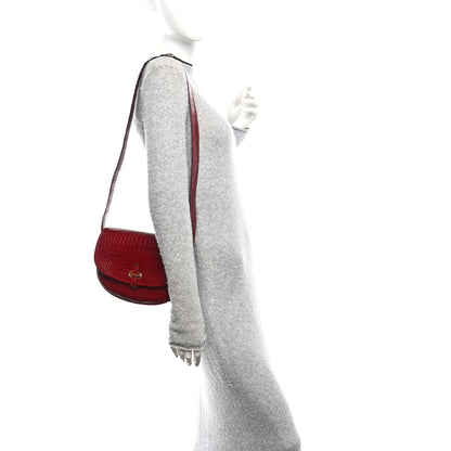Hermes Crocodile Porosus Balle De Golf Rouge Vif 2 of 11