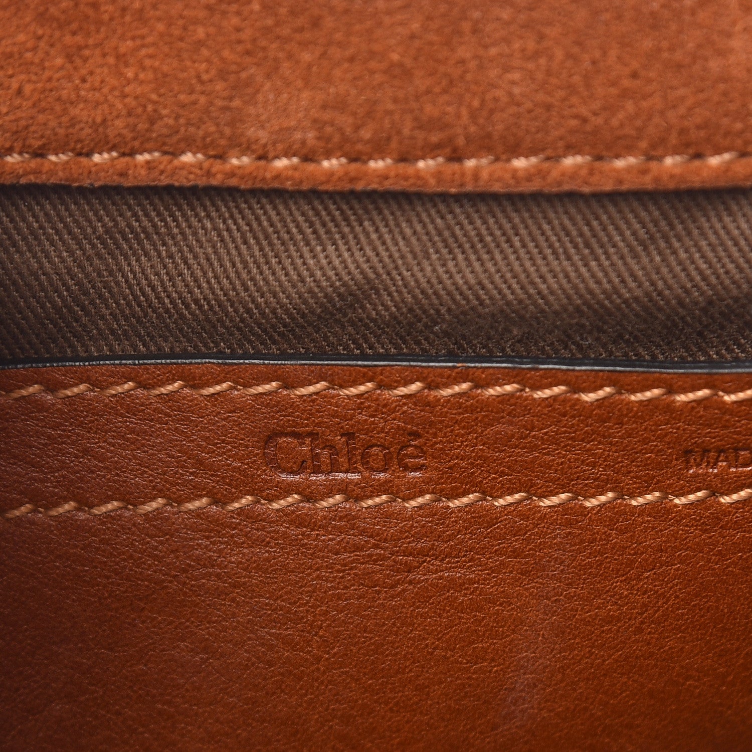 Chloe Suede Calfskin Braided Mini Marcie Round Crossbody Bag Caramel 6 of 15