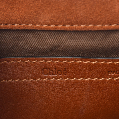 Chloe Suede Calfskin Braided Mini Marcie Round Crossbody Bag Caramel 6 of 15