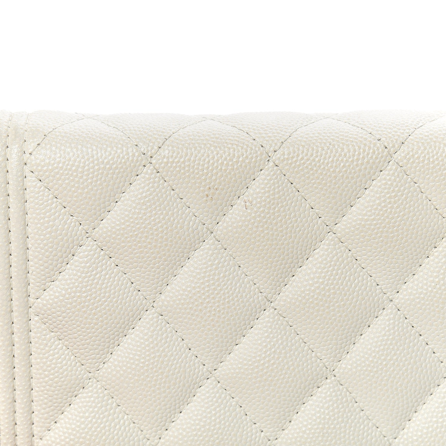 Chanel Caviar Quilted Boy Wallet On Chain WOC White 14 of 14