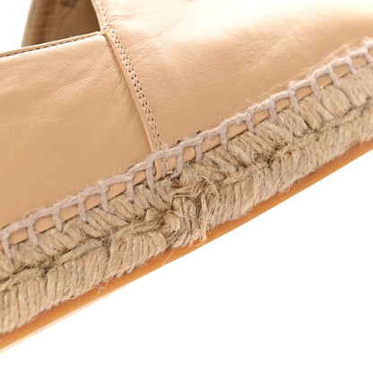 Chanel Lambskin CC Espadrilles 40 Beige Black 12 of 13