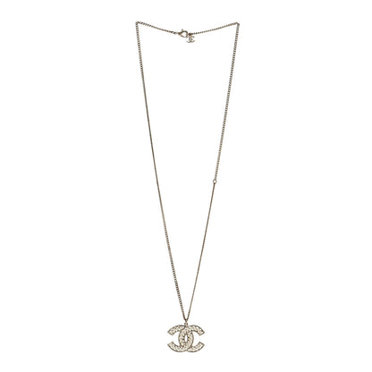 Chanel Pearl CC Pendant Necklace Gold 2 of 4