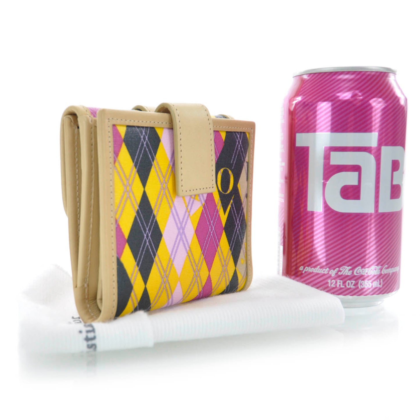 Coated Canvas Argyle Golf Compact Wallet