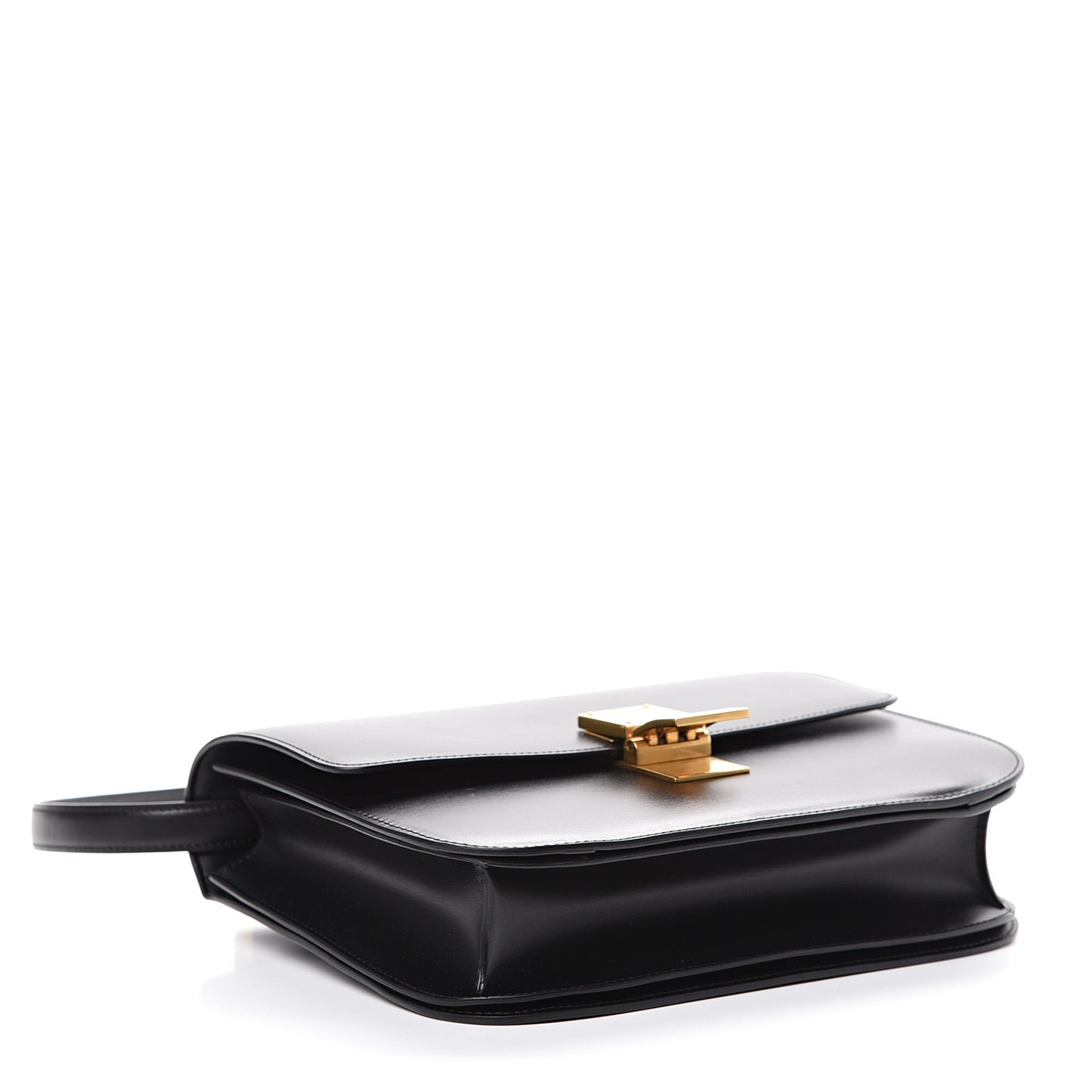 Box Calfskin Medium Classic Box Flap Bag Black