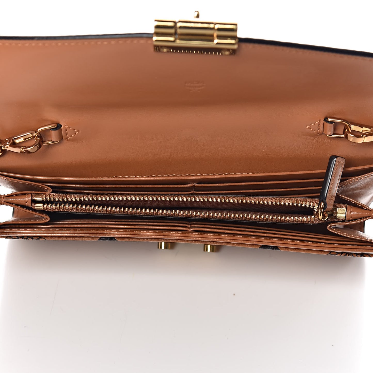 Visetos Large Patricia Wallet On Chain Cognac