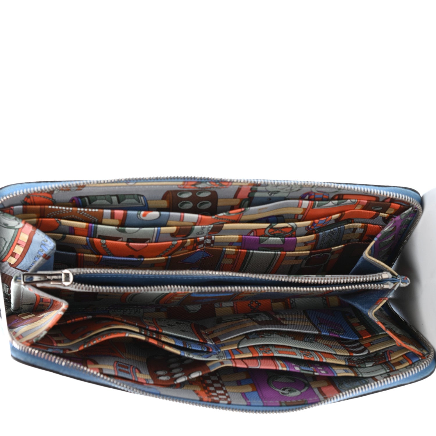 Hermes Epsom Silk'In Wallet Bleu Paradis 5 of 11