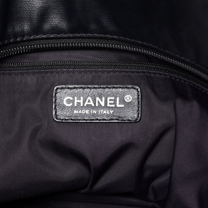 Chanel Coated Canvas Large Paris Biarritz Tote Black 7 of 17