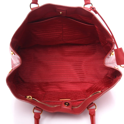 Prada Saffiano Lux Large Tote Fuoco 5 of 13