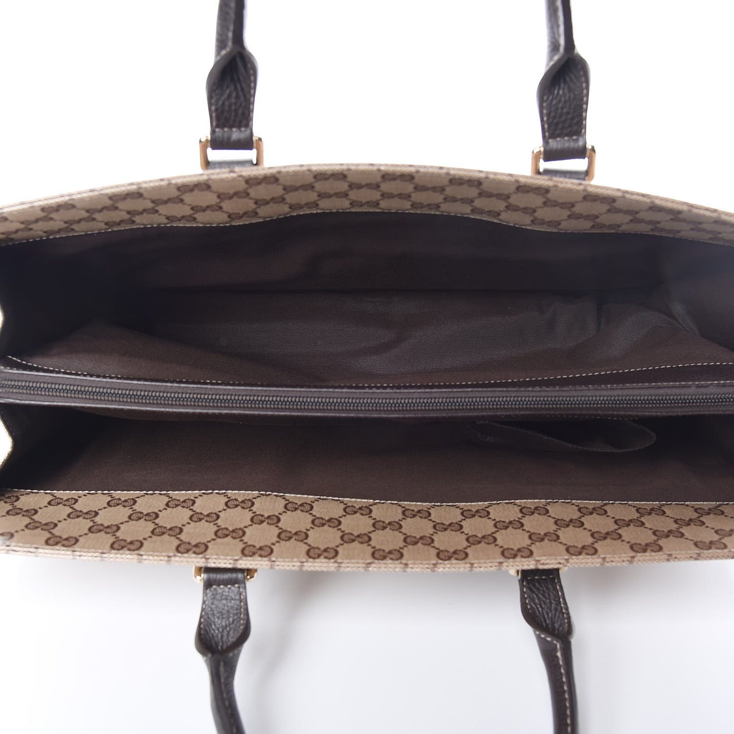 Crystal Monogram Large Tote Brown