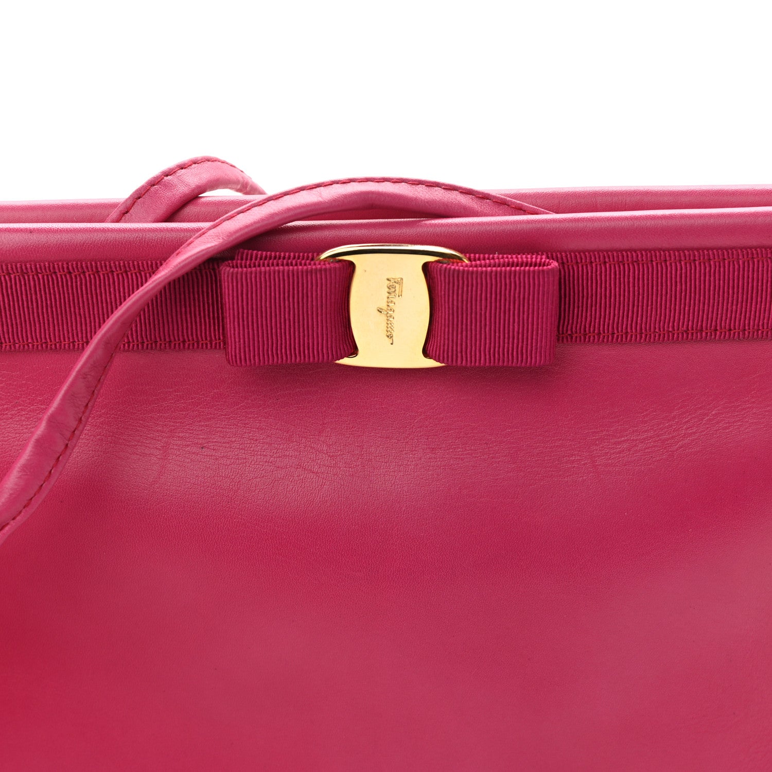 Salvatore Ferragamo Smooth Calfskin Vara Bow Crossbody Pink 16 of 17