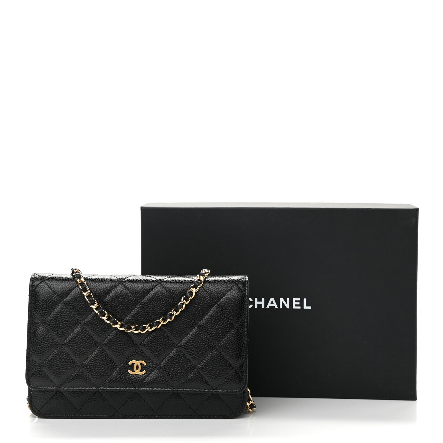 Chanel Caviar Quilted Wallet On Chain WOC Black 13 of 14
