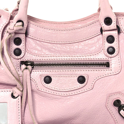 Balenciaga Agneau Classic Hardware Mini City Rose Poudre Rose Petunia 7 of 10