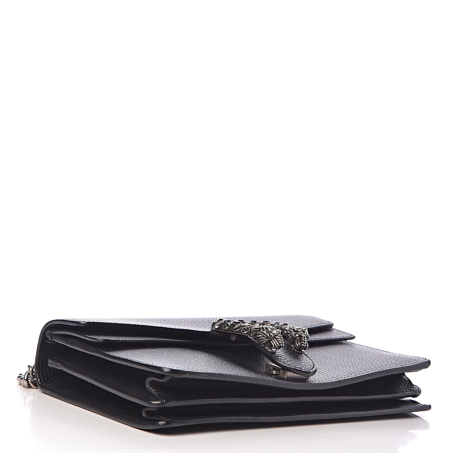 Pebbled Calfskin Small Dionysus Shoulder Bag Black