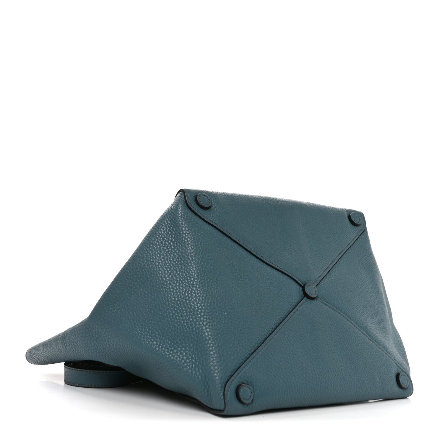 Vitello Daino Shopping Tote Marine