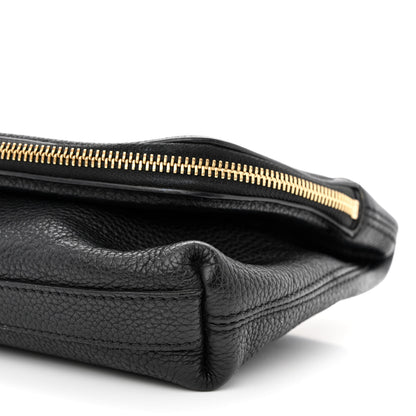 Alexander McQueen Grainy Calfskin Padlock Skull Clutch Black 9 of 11