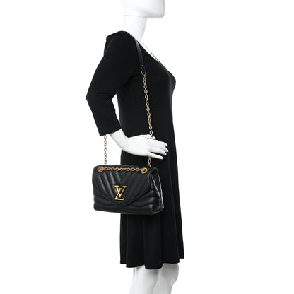 Louis Vuitton Calfskin LV New Wave Chain Bag Black 2 of 10