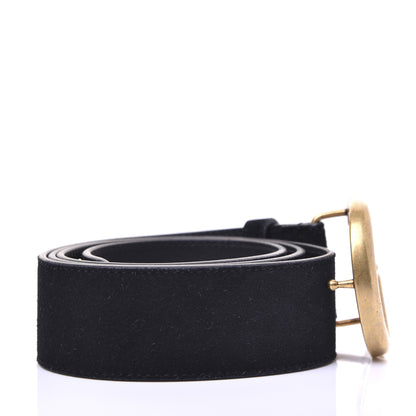 Gucci Suede GG Marmont Clover Belt 100 40 Black 2 of 9