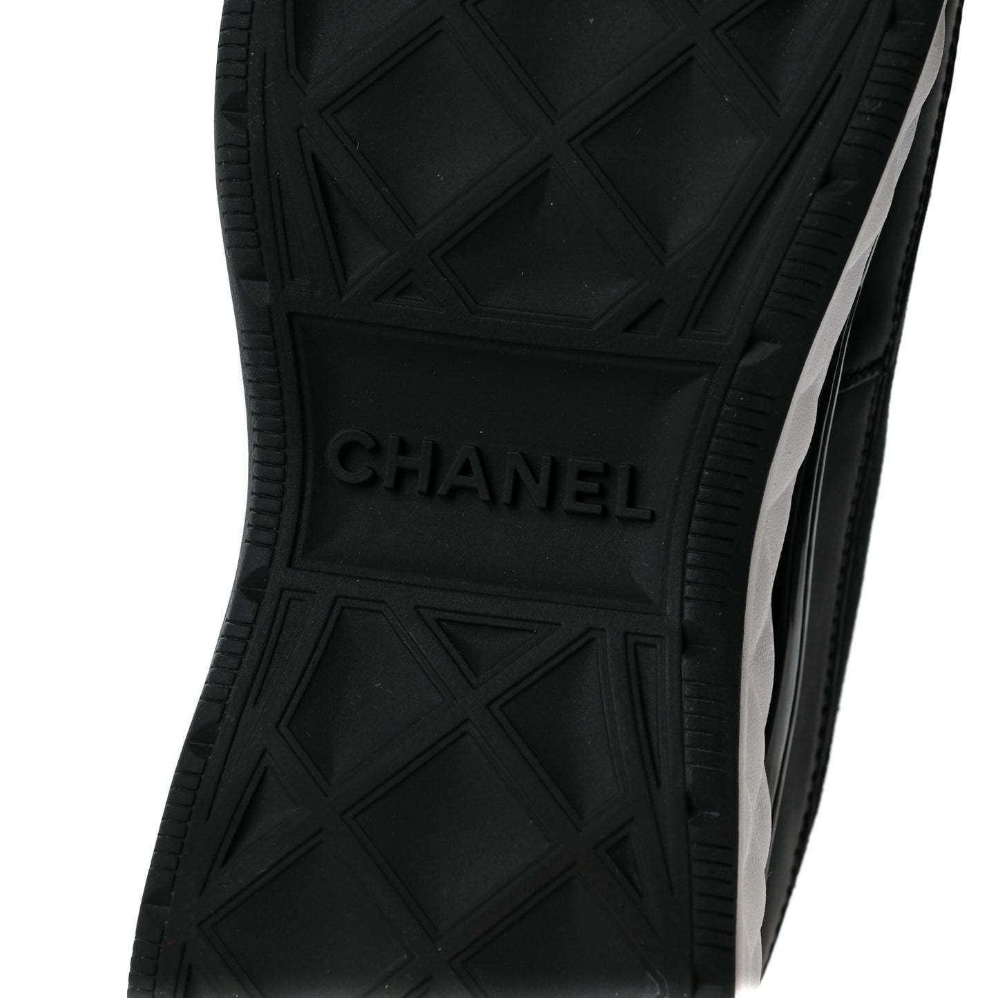 Velvet Calfskin Mixed Fibers CC Sneakers 37.5 Black