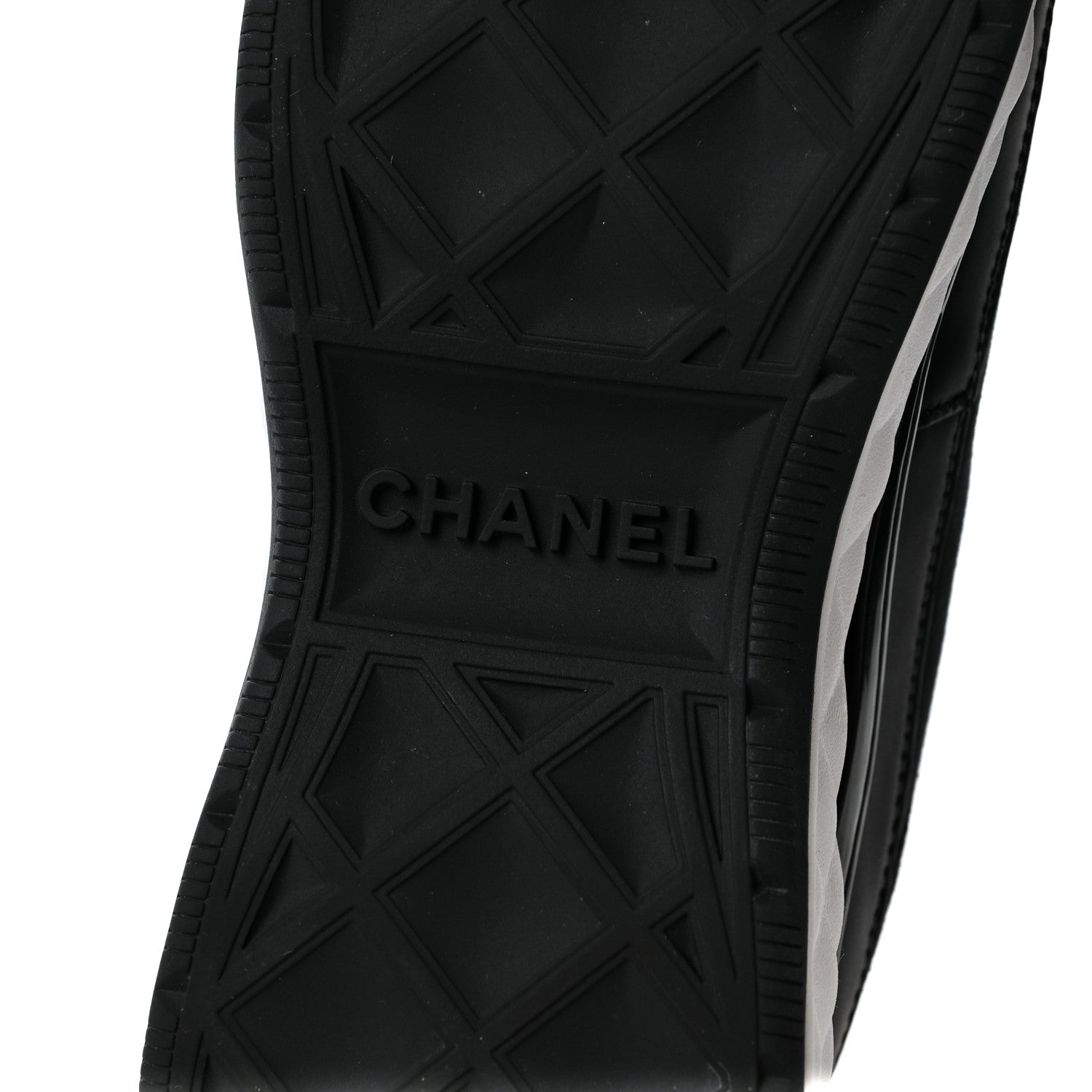 Chanel Velvet Calfskin Mixed Fibers CC Sneakers 37.5 Black 6 of 8
