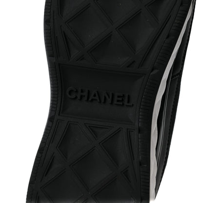 Chanel Velvet Calfskin Mixed Fibers CC Sneakers 37.5 Black 6 of 8