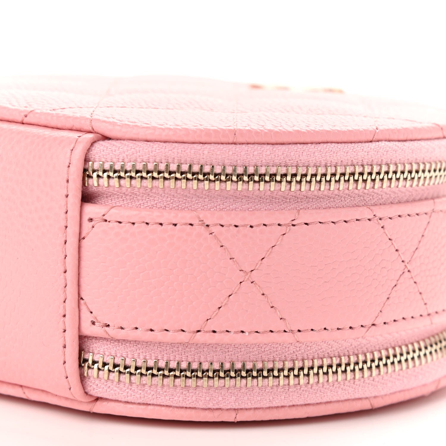 Chanel Caviar Quilted Round Handle With Care Vanity With Chain Pink 9 of 9