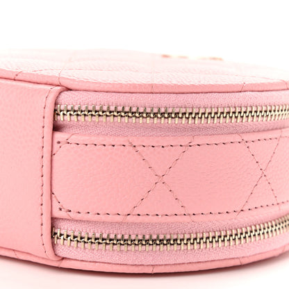 Chanel Caviar Quilted Round Handle With Care Vanity With Chain Pink 9 of 9
