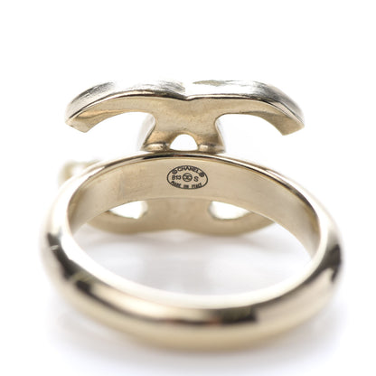 Chanel Pearl CC Ring 6.75 Gold 4 of 5