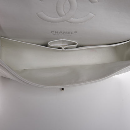 Chanel Caviar Quilted Medium Double Flap White 7 of 10