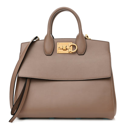 Salvatore Ferragamo Calfskin Studio Bag Caraway Seed 1 of 10