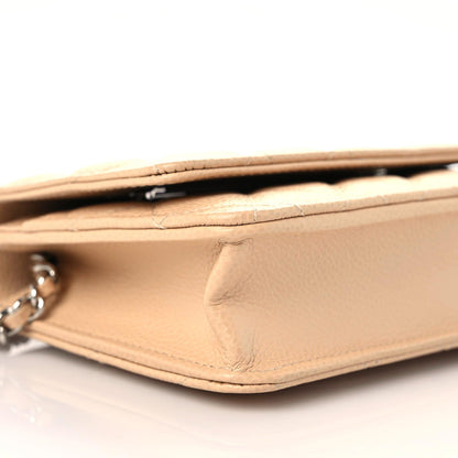Chanel Caviar Quilted Wallet On Chain WOC Beige 5 of 15