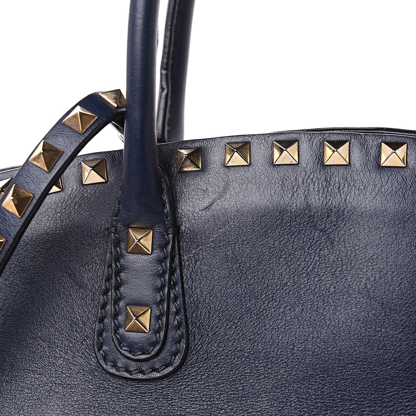 Vitello Rockstud Dome Shopper Marine