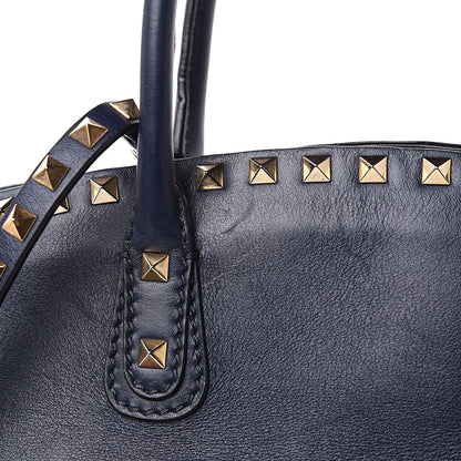 Valentino Garavani Vitello Rockstud Dome Shopper Marine 11 of 19