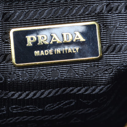 Prada Tessuto Nylon Chevron Quilted Shoulder Bag Black 6 of 8