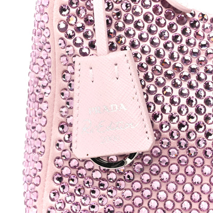 Prada Satin Crystal Mini Re-Edition 2000 Bag Alabastro 9 of 12