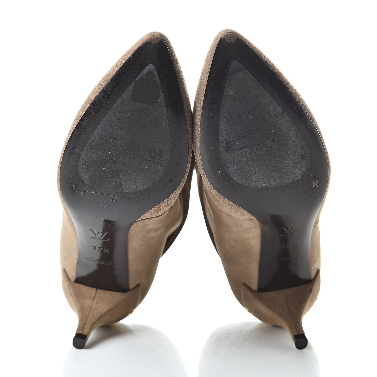 Louis Vuitton Suede Secrecy Ankle Boots 37.5 Taupe 5 of 9