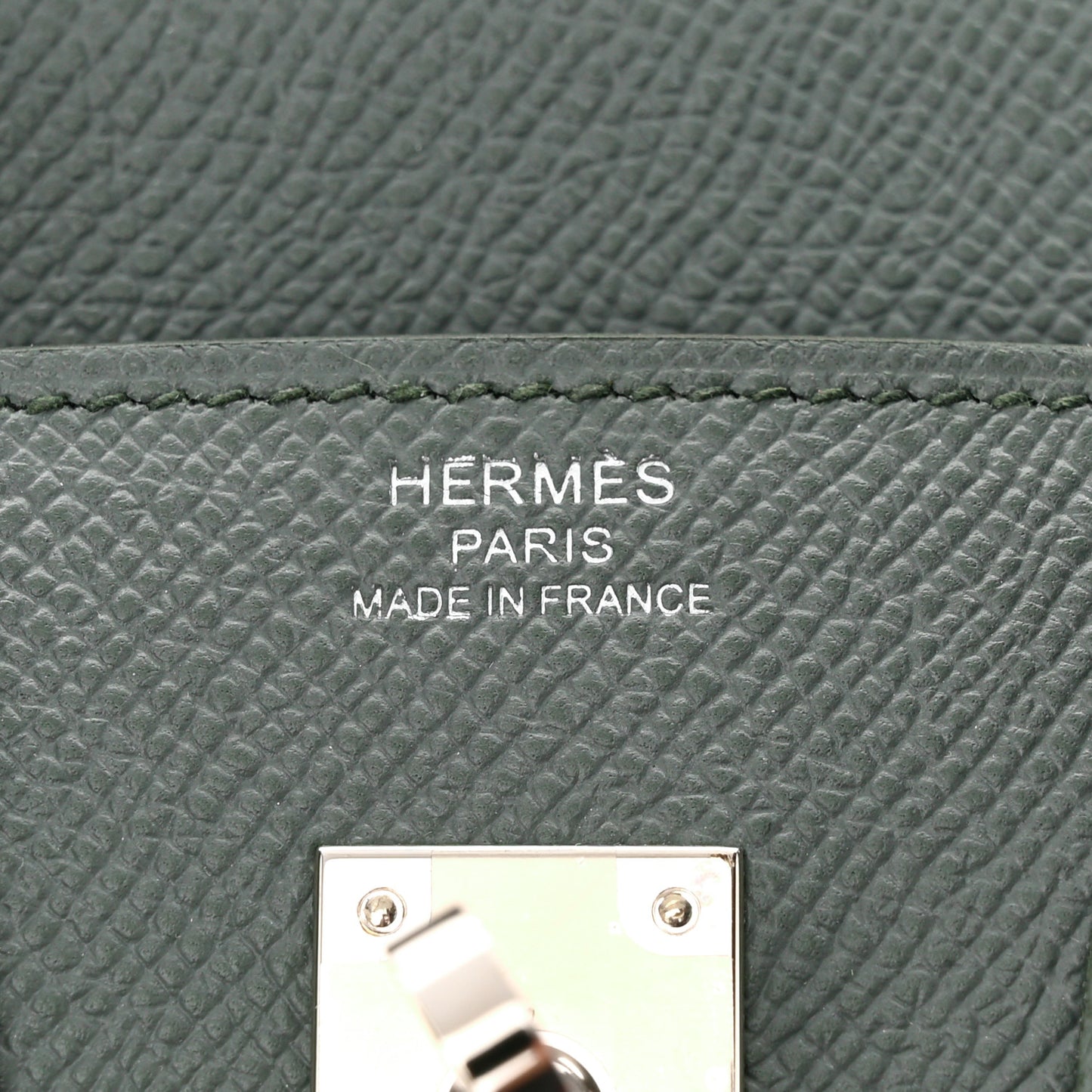 Epsom Birkin Sellier 25 Vert Amande