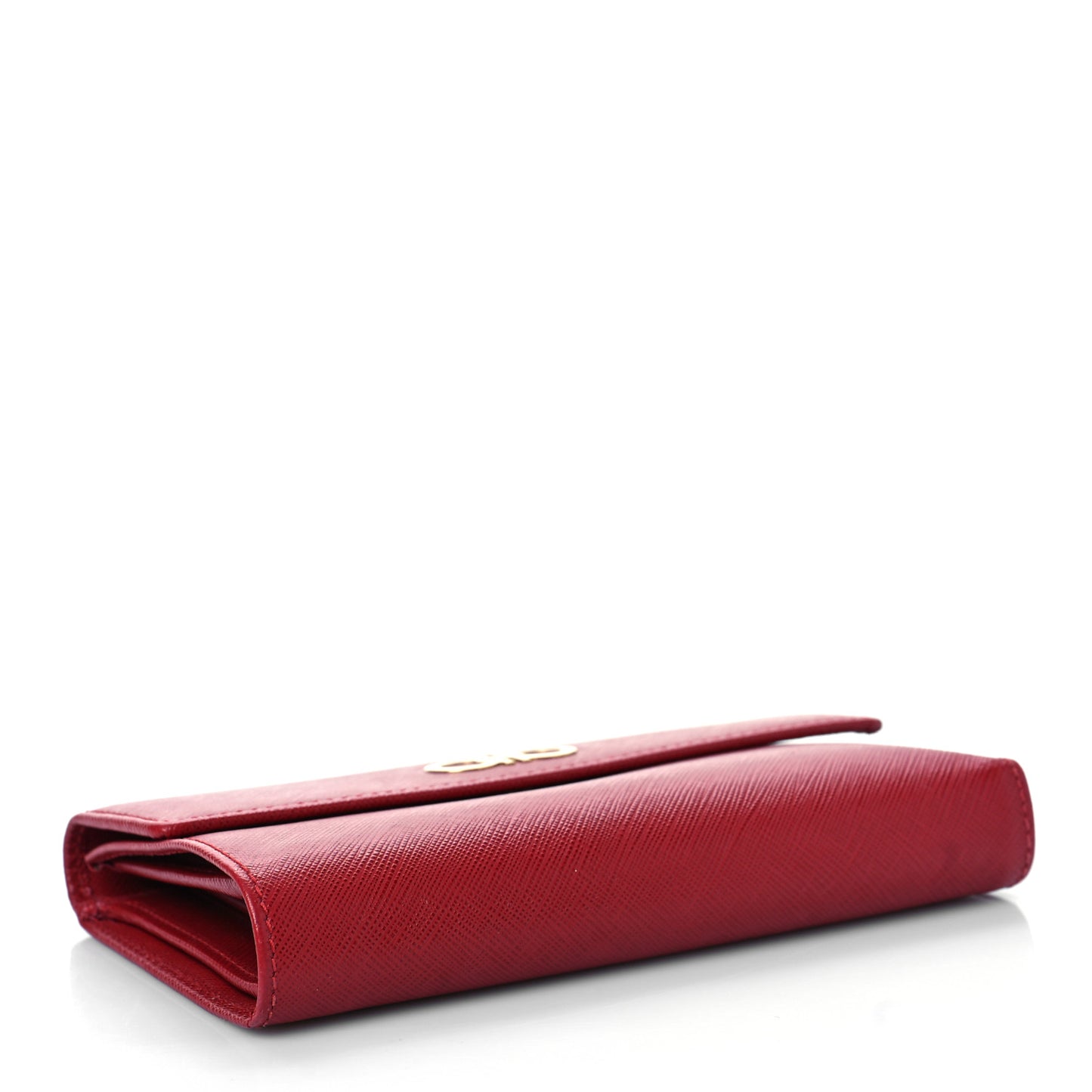 Grained Calfskin Wallet Red