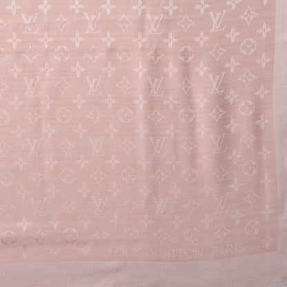 Louis Vuitton Wool Silk Monogram Shawl Natural 1 of 5