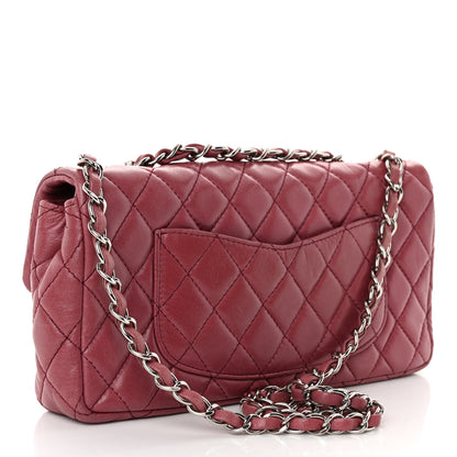 Chanel Lambskin Quilted East West Flap Dark Red 3 of 9