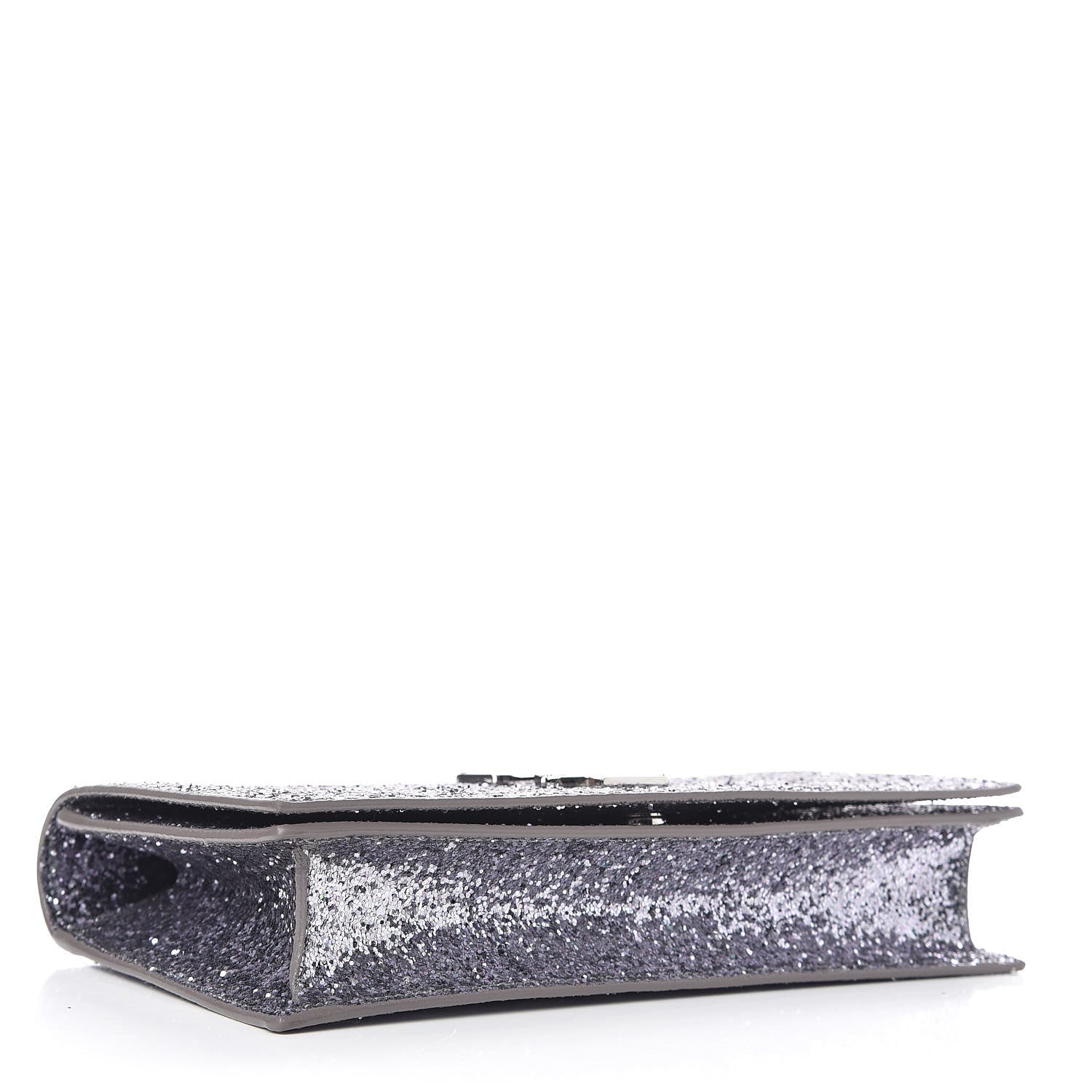 Saint Laurent Glitter Classic Kate Monogram Clutch Sunset Grey 4 of 9