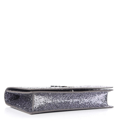 Saint Laurent Glitter Classic Kate Monogram Clutch Sunset Grey 4 of 9