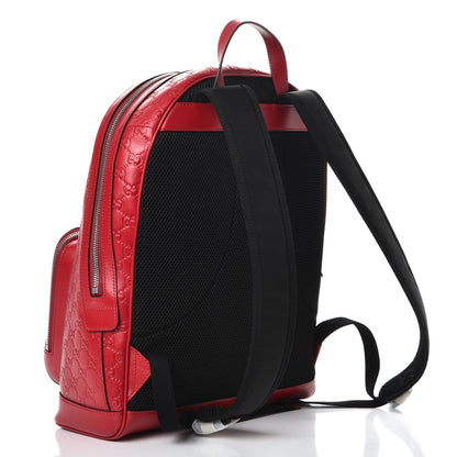 Gucci Guccissima Signature Day Backpack Hibiscus Red 3 of 7