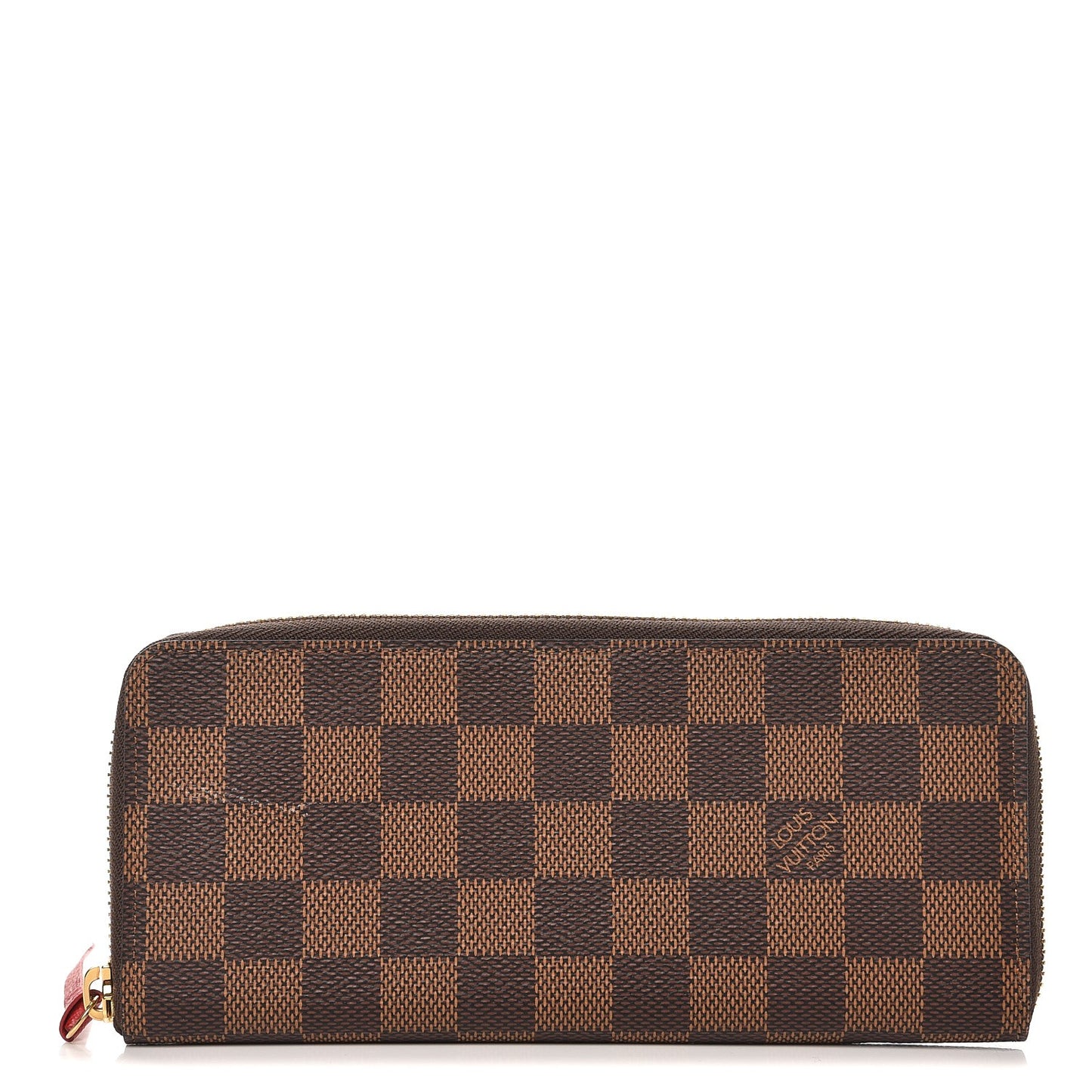 Damier Ebene Clemence Wallet Cherry