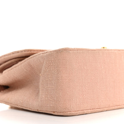 Chanel Canvas Quilted Small Double Flap Light Pink 9 of 16