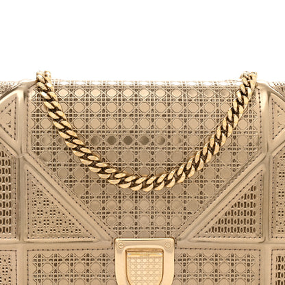 Christian Dior Metallic Patent Micro-Cannage Diorama Wallet on Chain Pouch 8 of 11