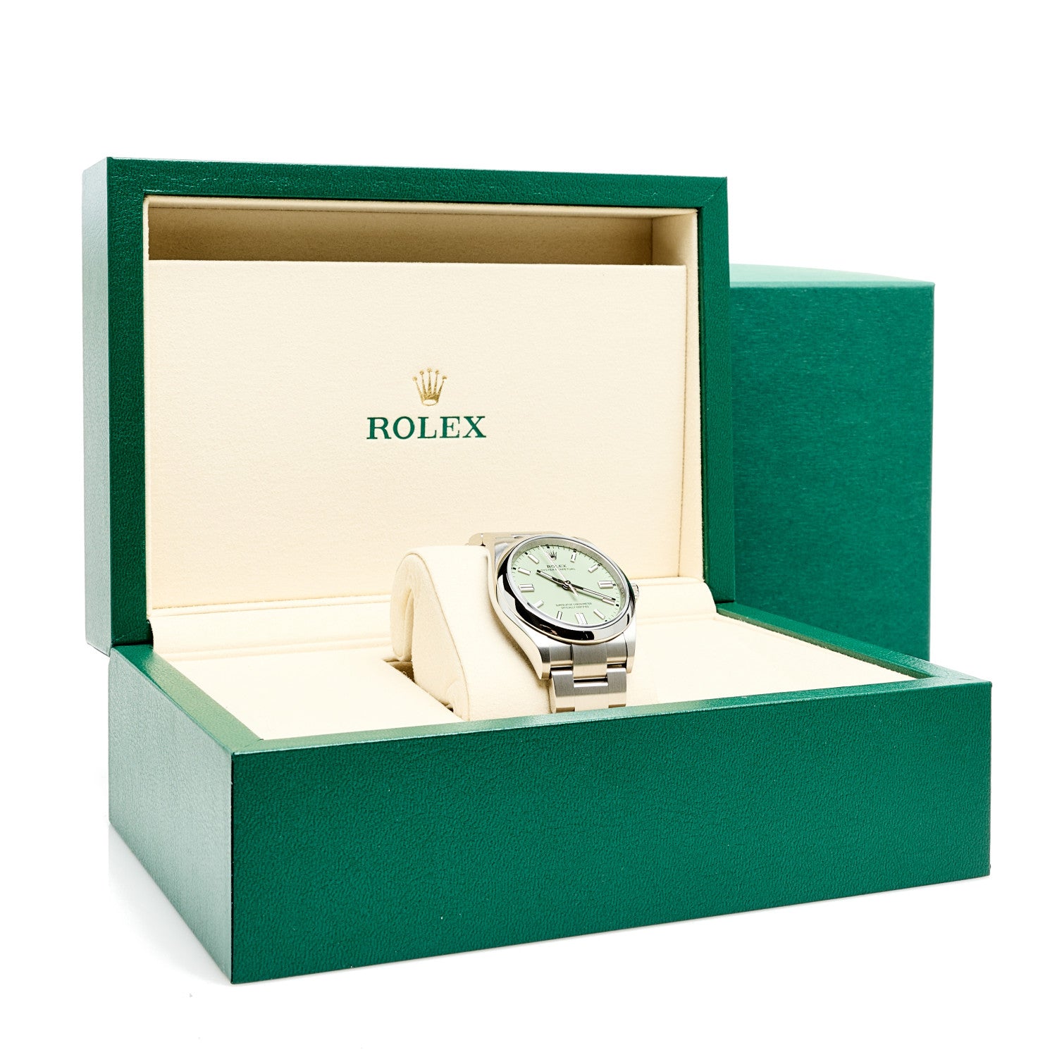 Rolex Stainless Steel 36mm Oyster Perpetual Watch Pistachio 126000 5 of 5