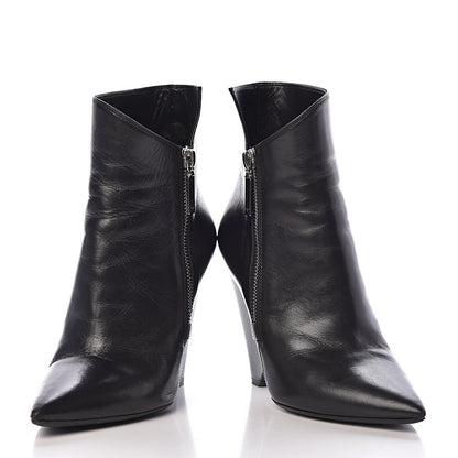 Saint Laurent Calfskin Niki 105 Wedge Booties 35.5 Black 6 of 13